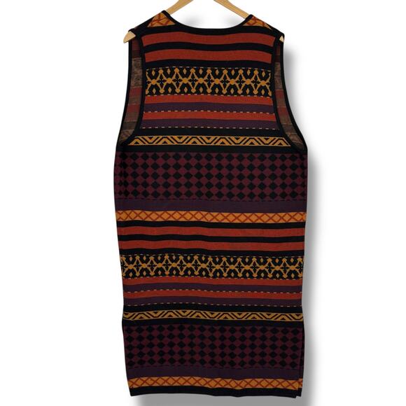 Andrea Jovine Wool Open Duster Sweater Vest Southwestern Western Size 1X READ - Picture 5 of 8